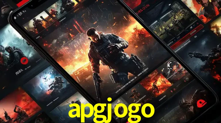 Tela de um celular exibindo uma galeria de jogos de tiro com temática militar, mostrando a variedade de e-sports disponíveis para apostas na plataforma de entretenimento apgjogo.
