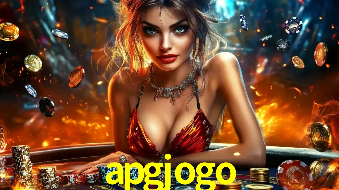 Mulher em uma mesa de cassino com pilhas de fichas e um fundo de fogo, pronta para uma rodada de altas apostas nos jogos de mesa emocionantes do cassino apgjogo.